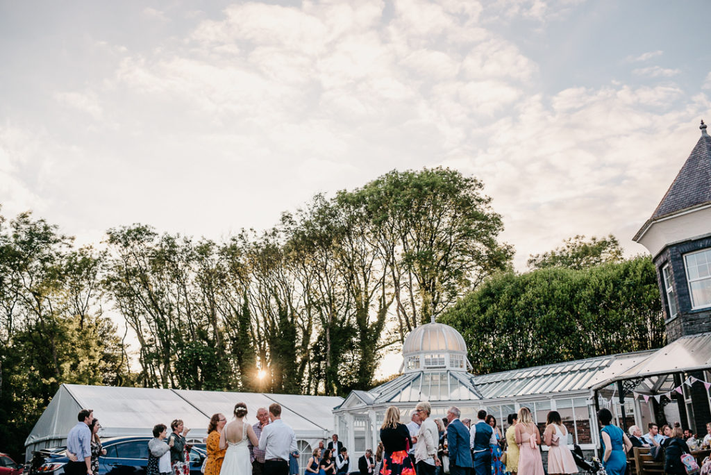 outdoor wedding first dance, Garden Party wedding in Broadway Country House in Wales by Elaine Williams Photography (91)