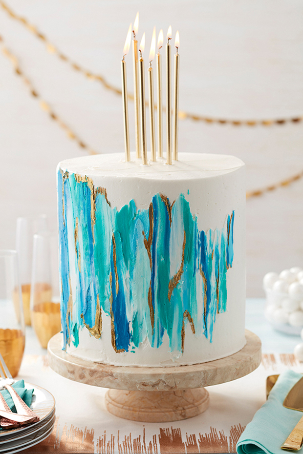 The latest cake trend: Spatula Painted Cakes | see more on onefabday.com