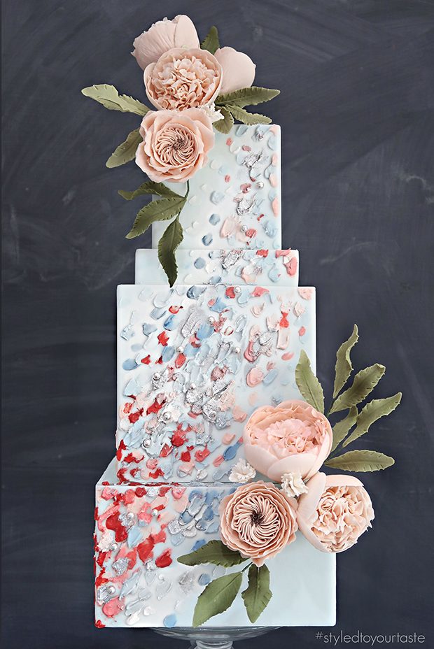 The latest cake trend: Spatula Painted Cakes | see more on onefabday.com