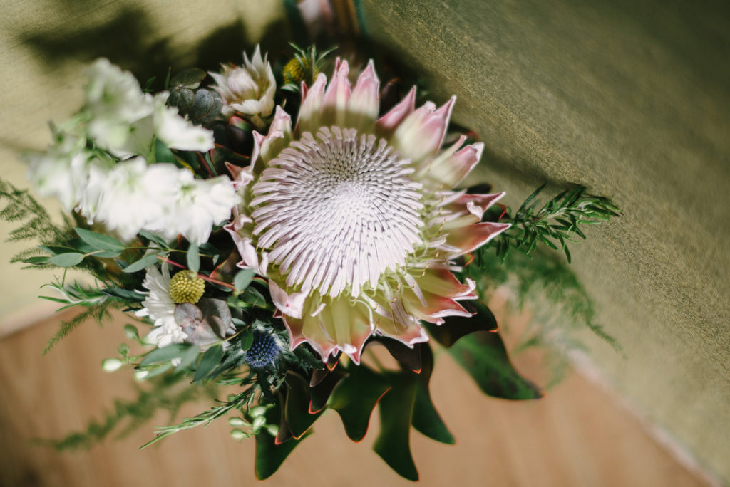 protea wedding bouquet