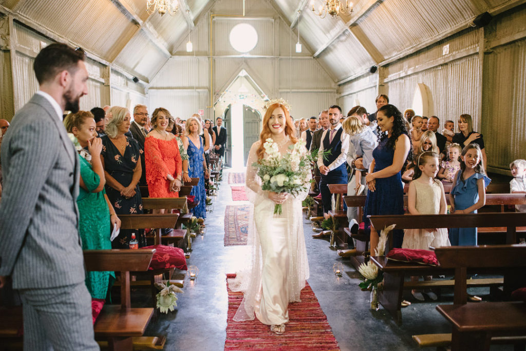 tin chapel at mount druid wedding ceremony