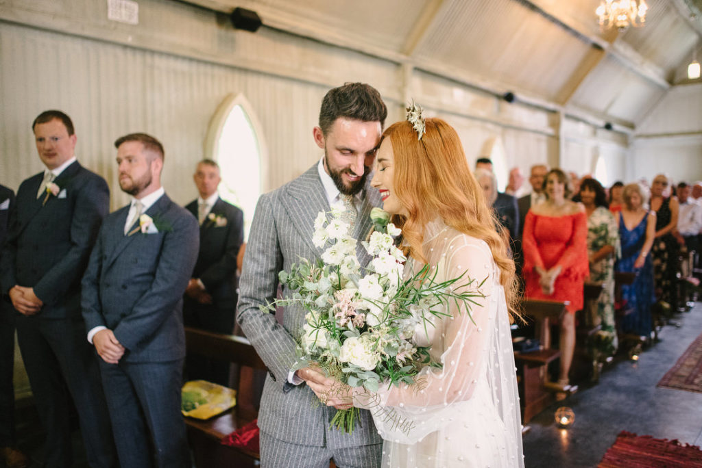 tin chapel at mount druid wedding ceremony