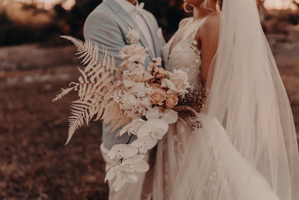 Oversize bridal bouquets