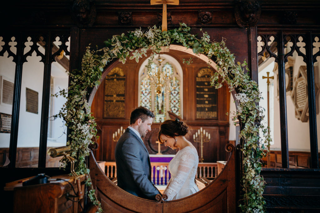 church wedding decor, wedding greenery decor