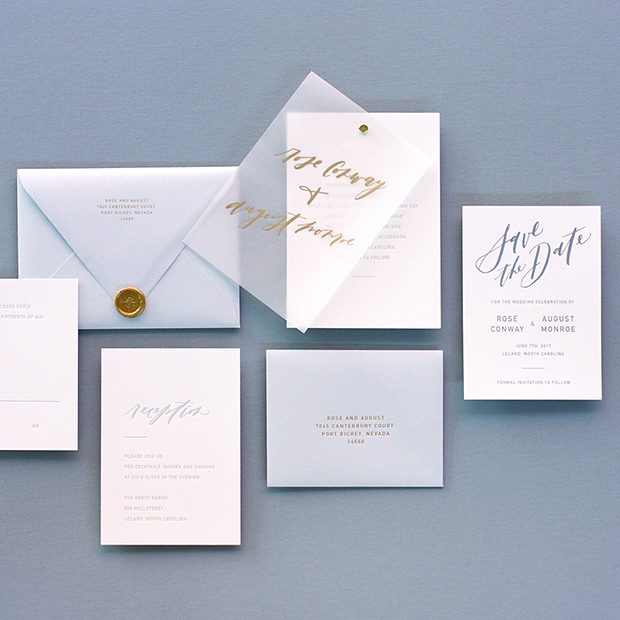 Wedding Stationery Trend: Vellum Wedding Invitations | One Fab Day