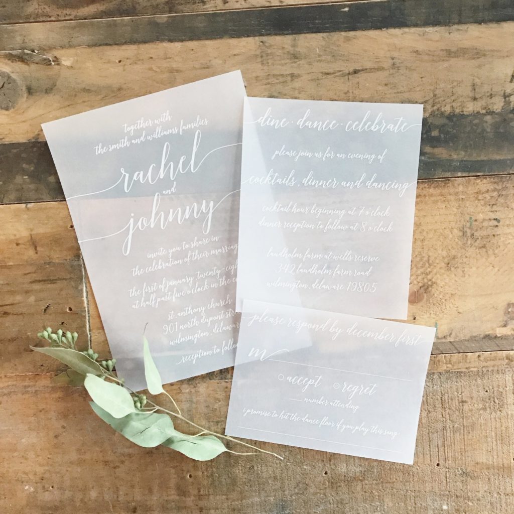 Wedding Stationery Trend: Vellum Wedding Invitations | One Fab Day