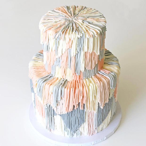 Fringe and Shag wedding cakes | the latest wedding cake trend! One Fab Day