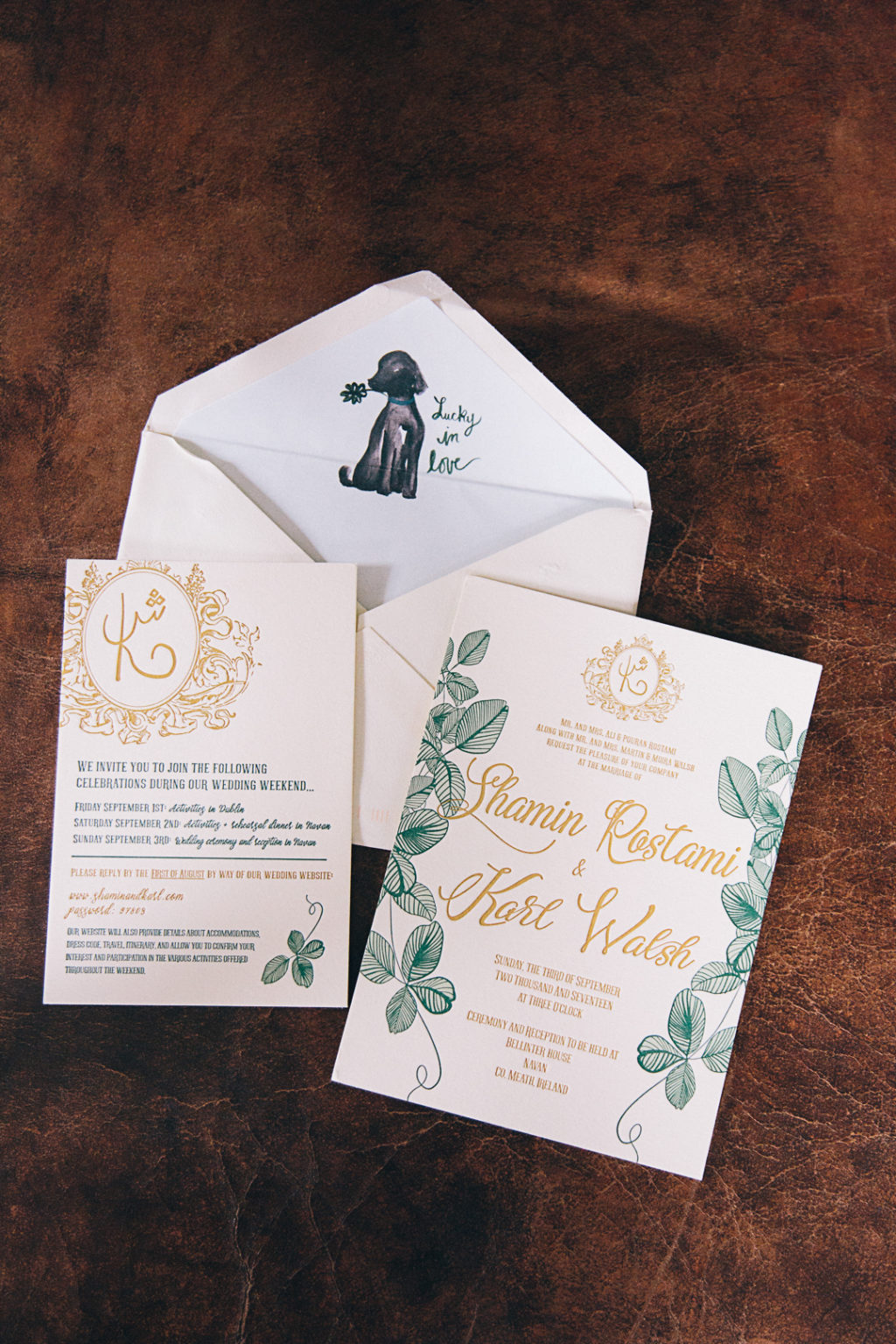 wedding stationery ideas, pet wedding stationery, rustic luxe wedding stationery