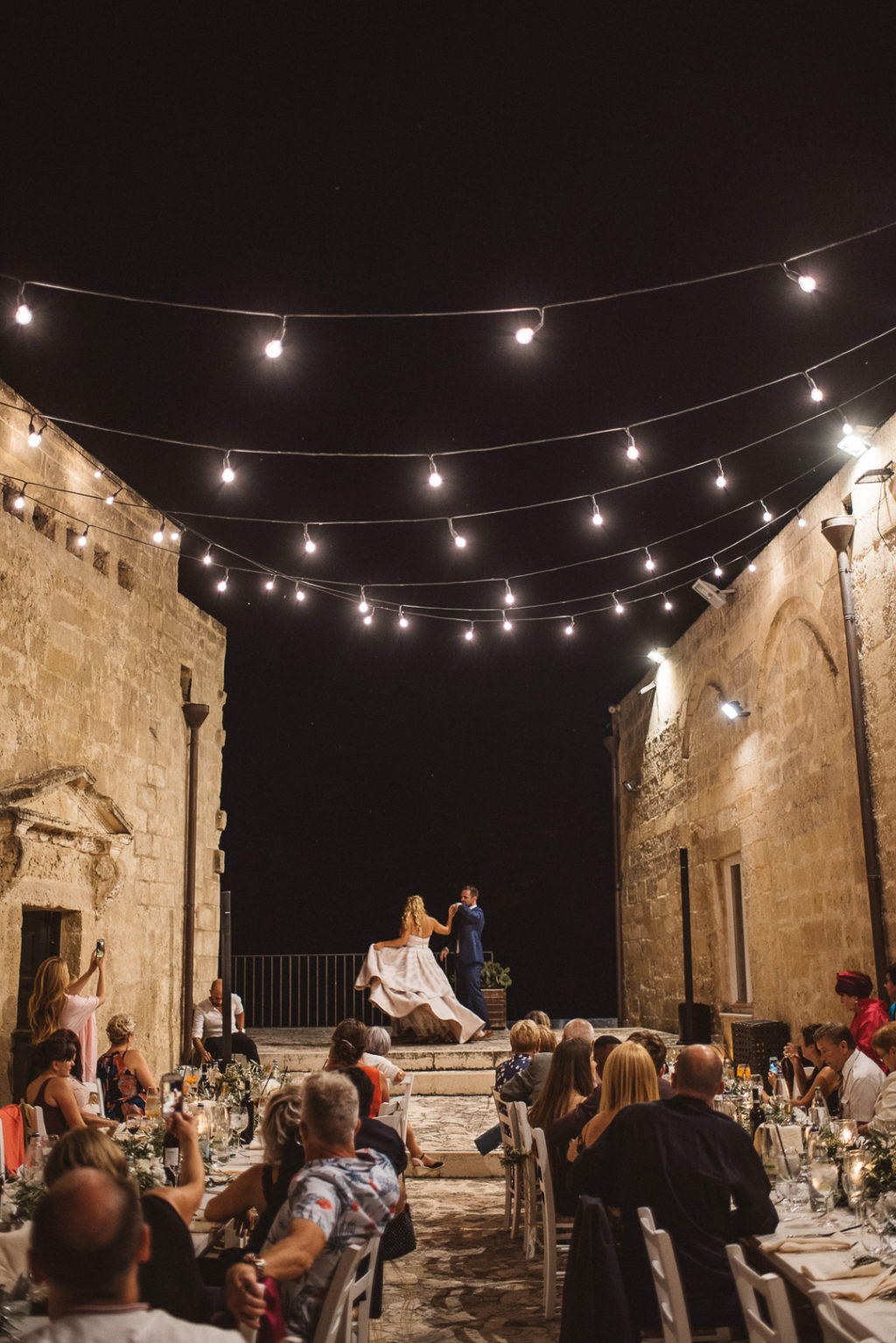 outdoor wedding reception, outdoor first dance