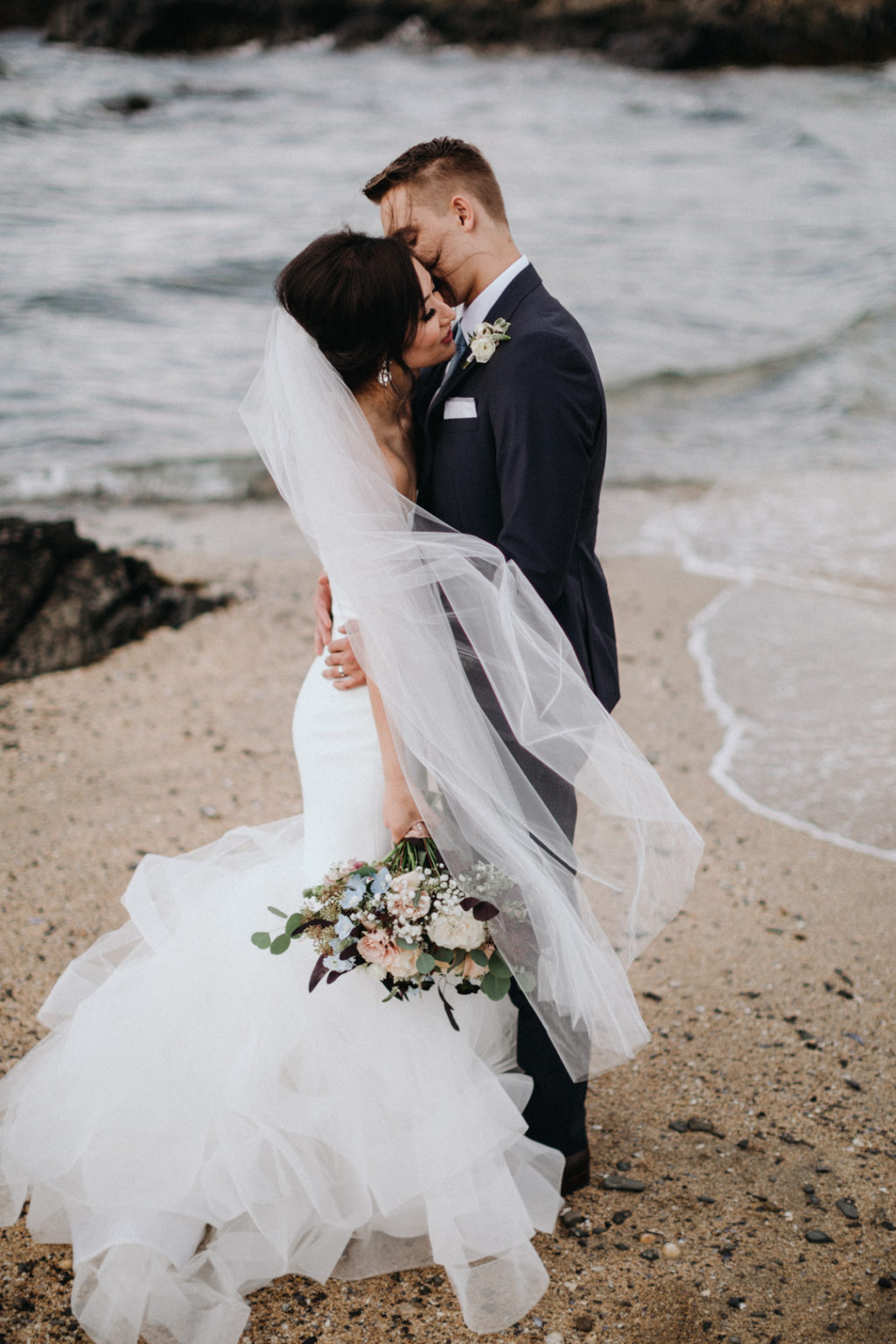 beach wedding portraits