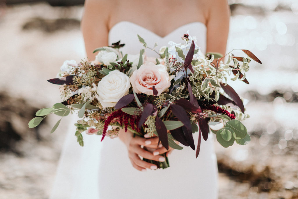 beach wedding portraits