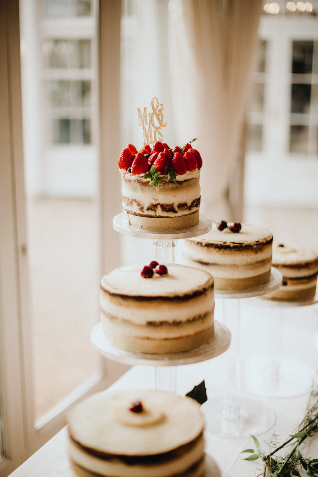 naked wedding cake