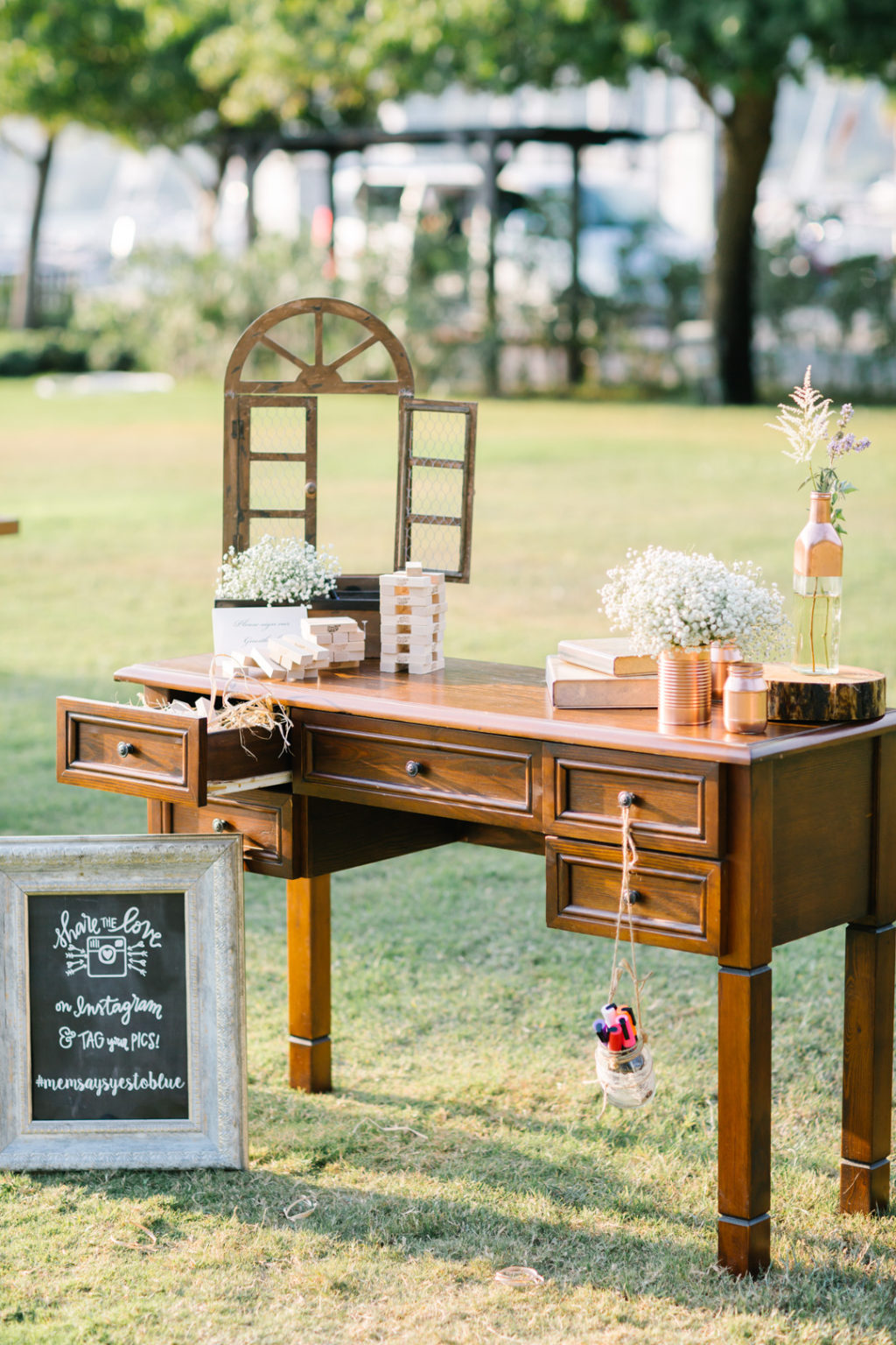 jenga wedding guest book