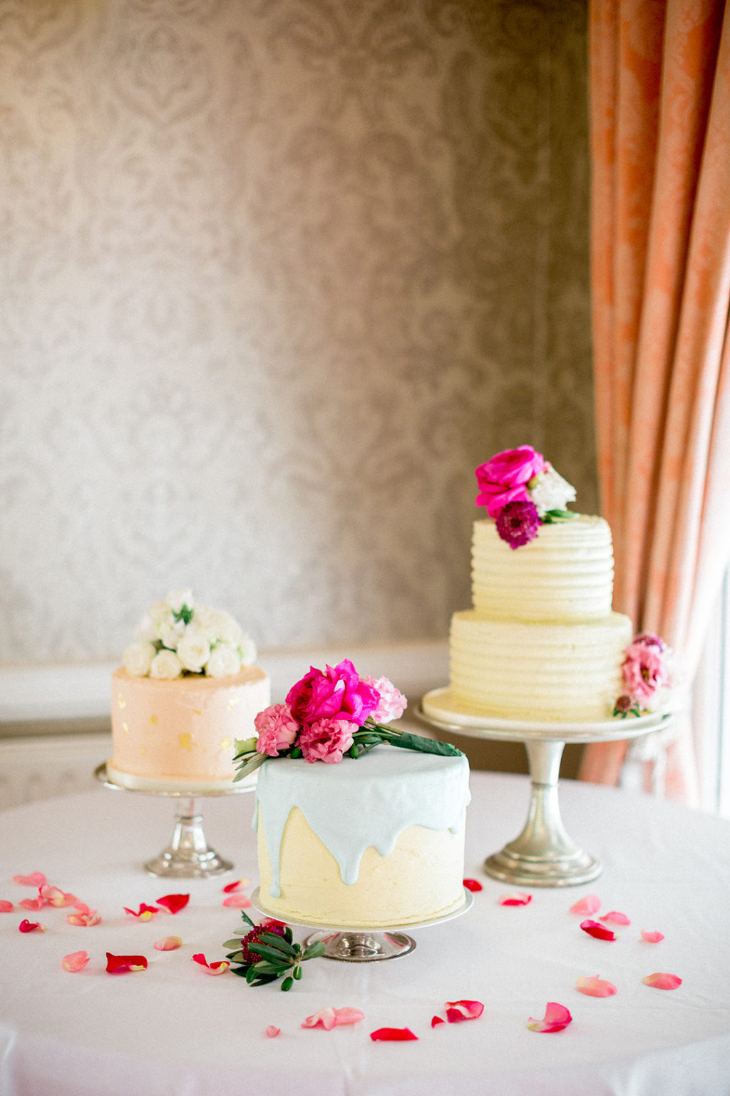 colourful wedding flowers,rustic pink and purple wedding flowers, wedding cake