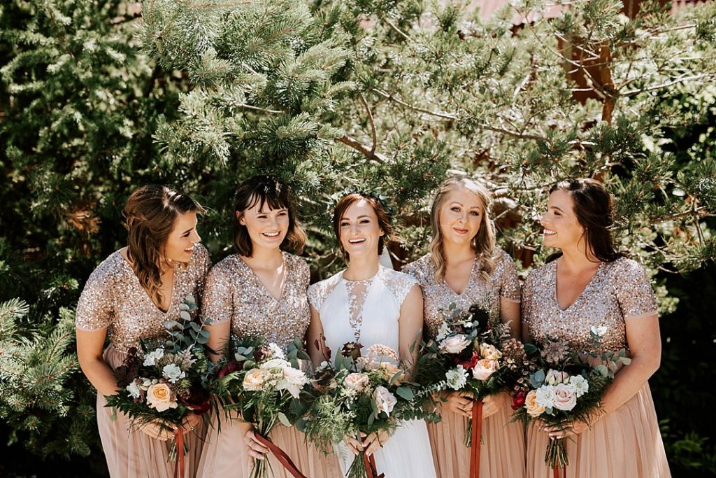 sequin bridesmaids dresses