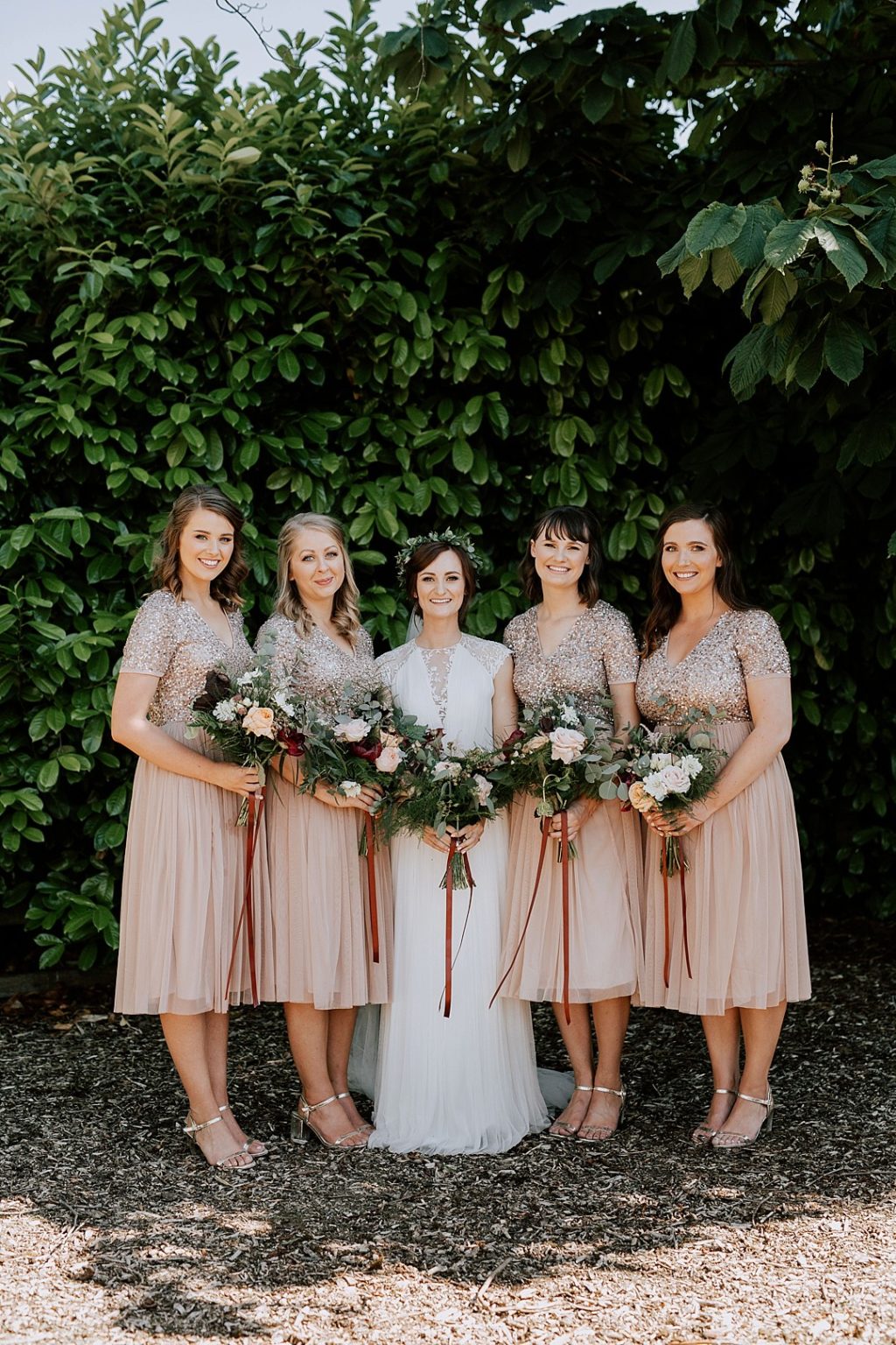 sequin bridesmaids dresses