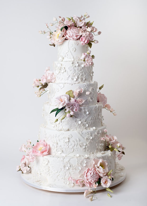 Vintage Style Wedding Cakes | See more at Onefabday.com