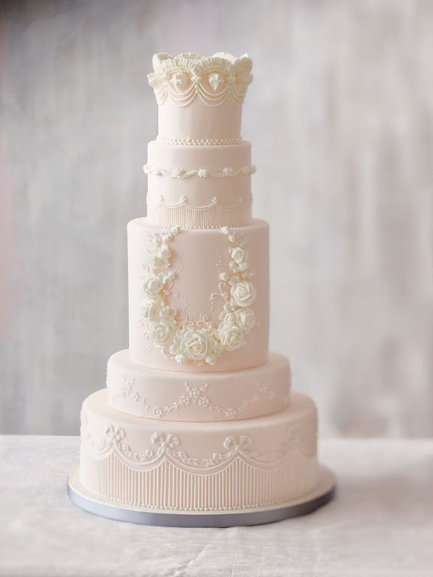 Vintage Style Wedding Cakes | See more at Onefabday.com