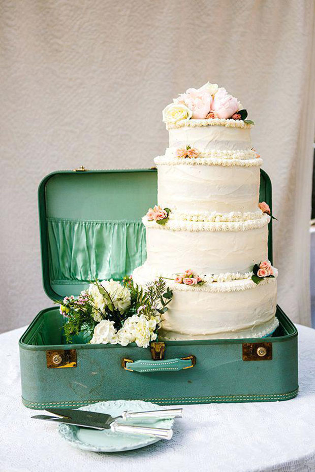 Vintage Style Wedding Cakes | See more at Onefabday.com