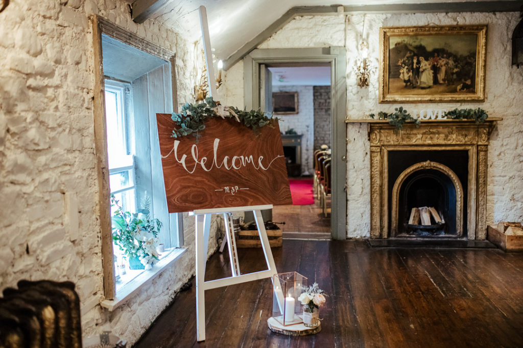 Anglers Rest wedding welcome sign