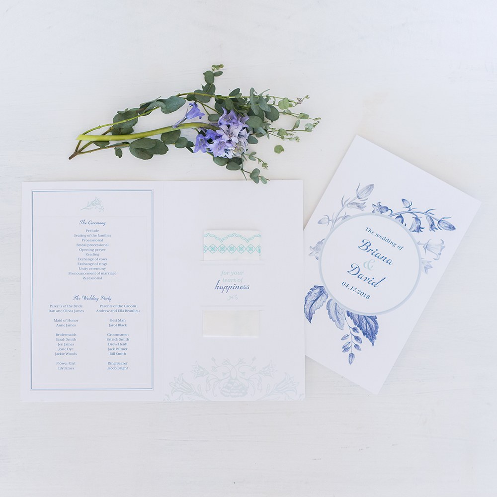 Ceremony Programs with Hankie