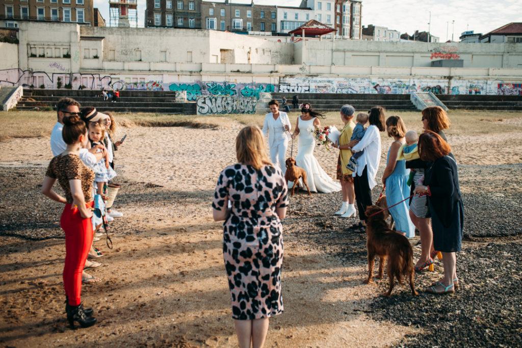 Beach wedding in Margate UK by Joanna Bongard 