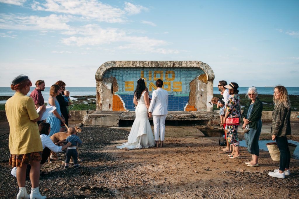 Beach wedding in Margate UK by Joanna Bongard 