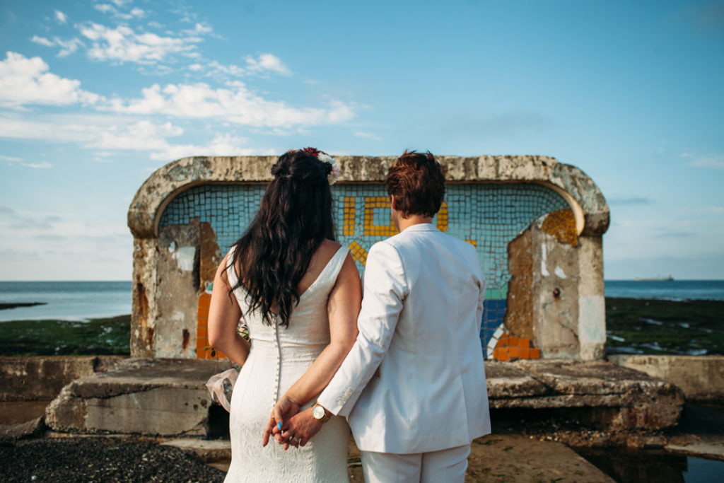 Beach wedding in Margate UK by Joanna Bongard