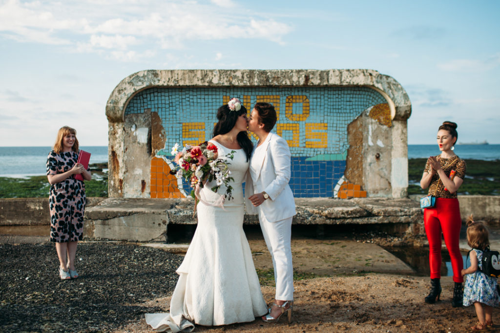 Beach wedding in Margate UK by Joanna Bongard 