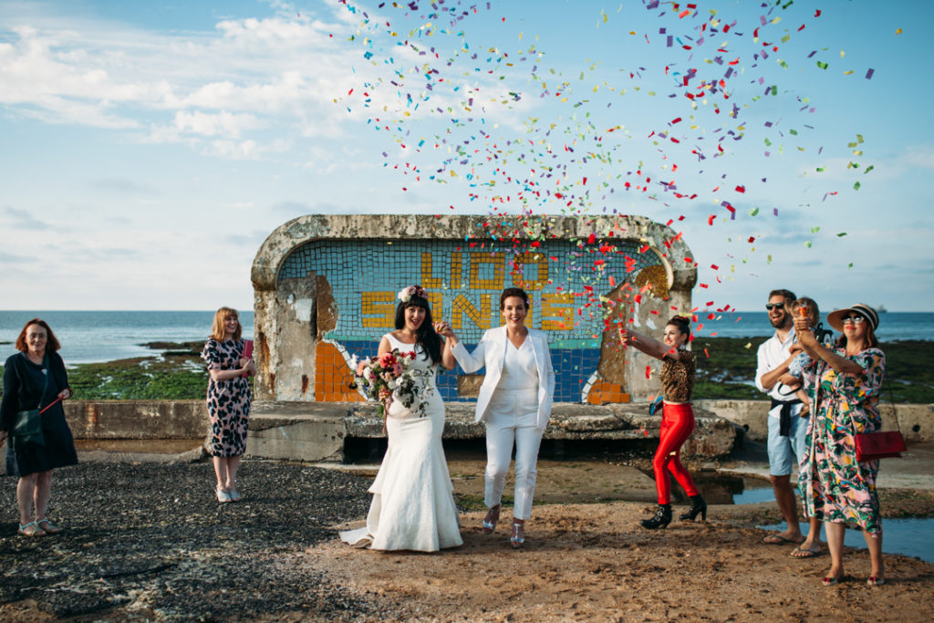 Beach wedding in Margate UK by Joanna Bongard