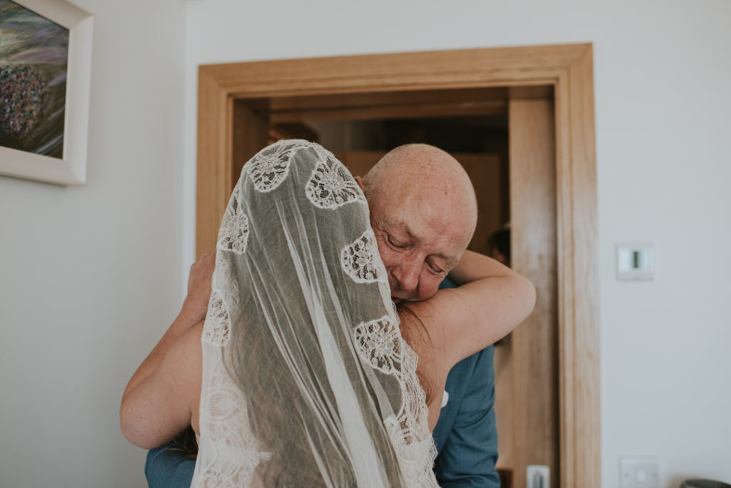 Jesus Peiro wedding dress, flower crown, strapless wedding dress, mantilla veil