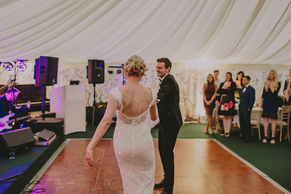 dancefloor couple, bride and groom first dance