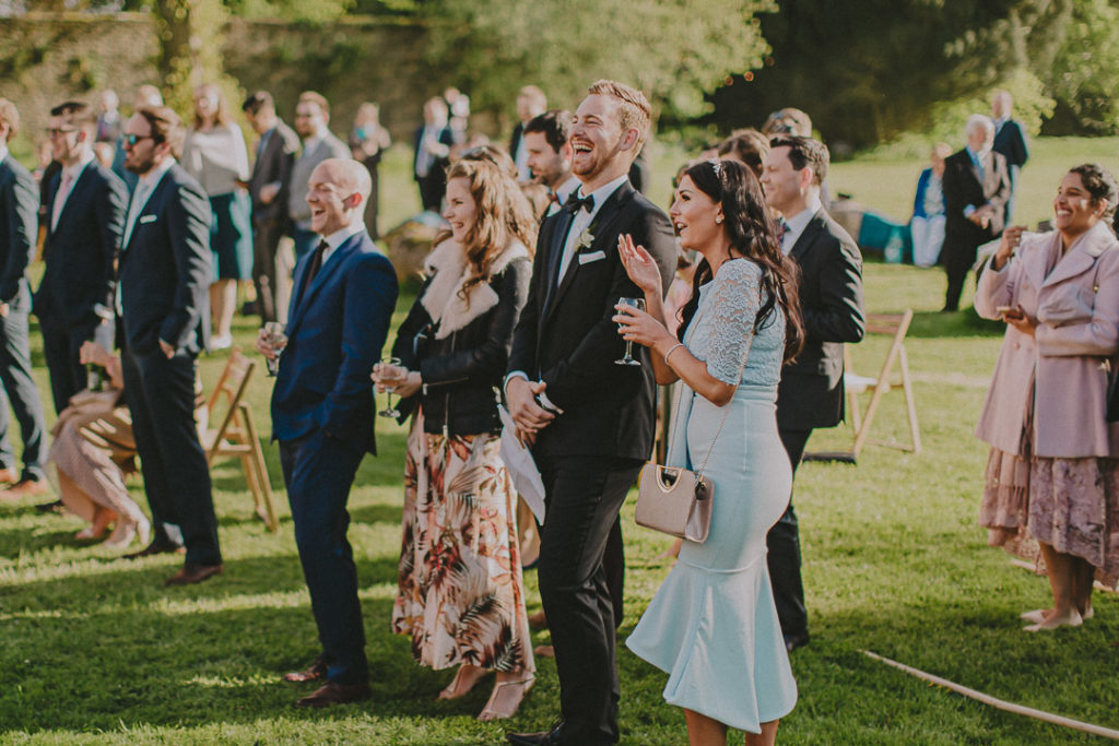 outdoor wedding speeches, martinstown house wedding