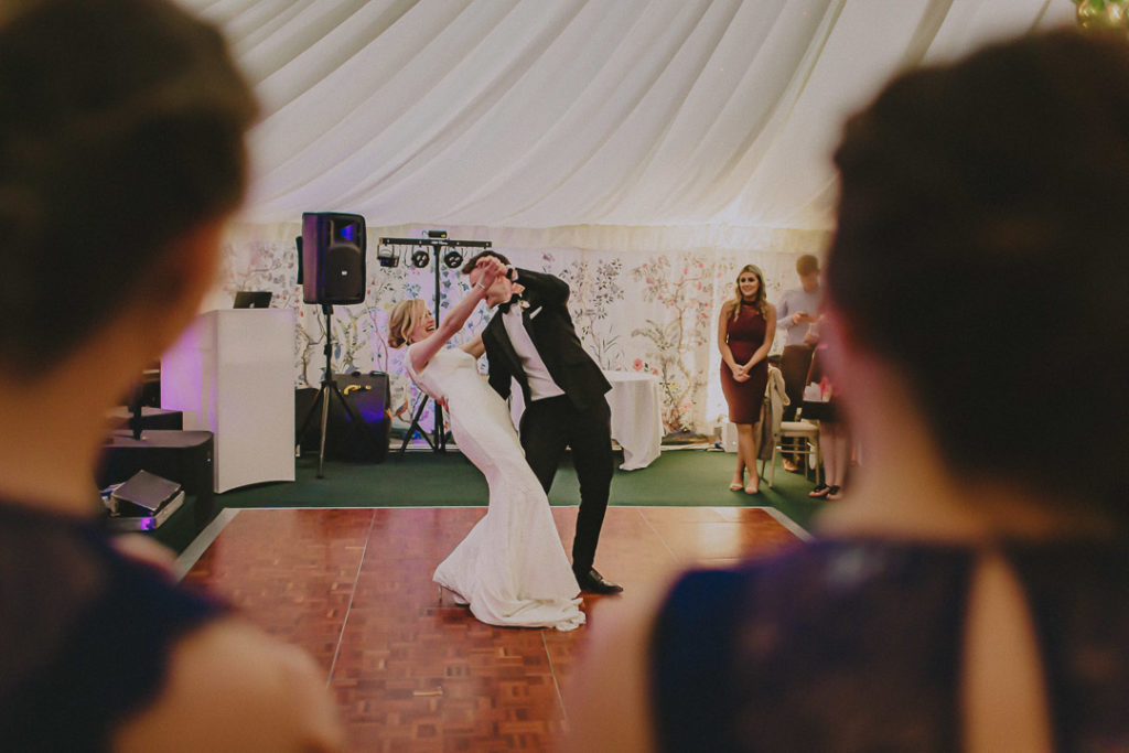 dancefloor couple, bride and groom first dance