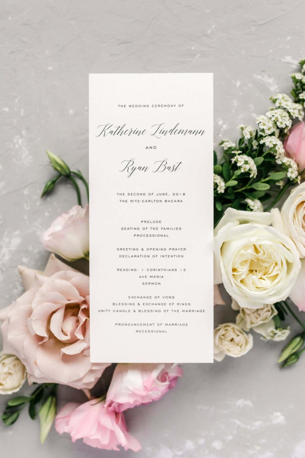 Single Page Wedding Ceremony Program Ideas | One Fab Day