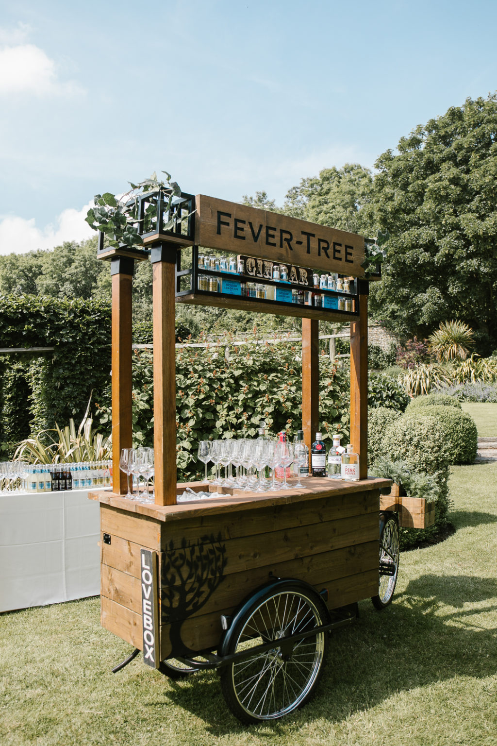 wedding gin cart