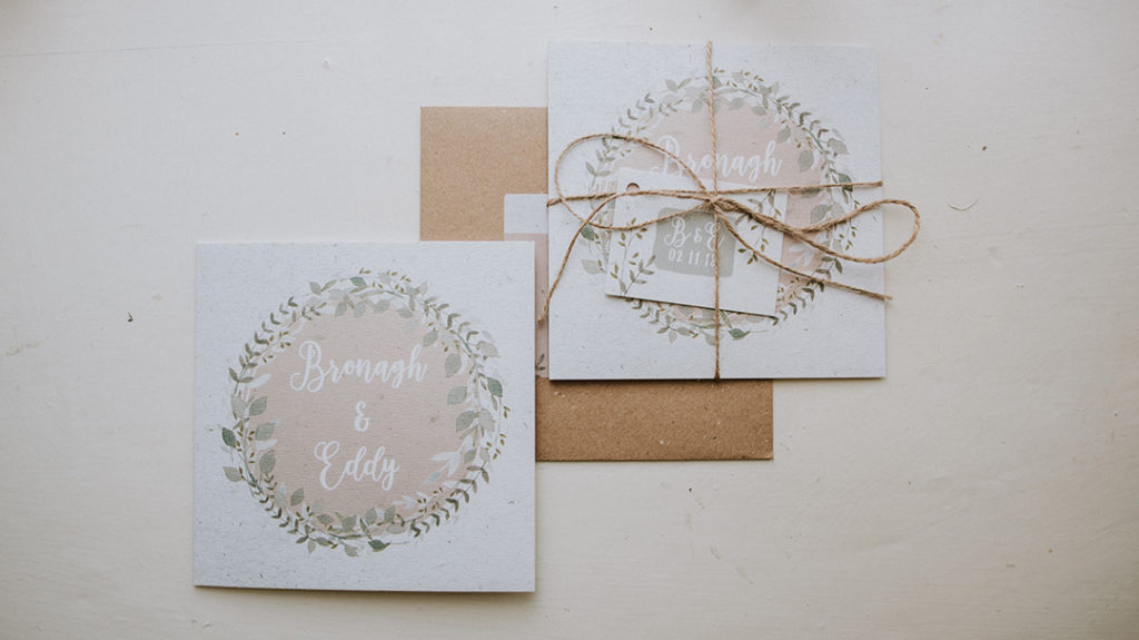 rustic wedding stationery