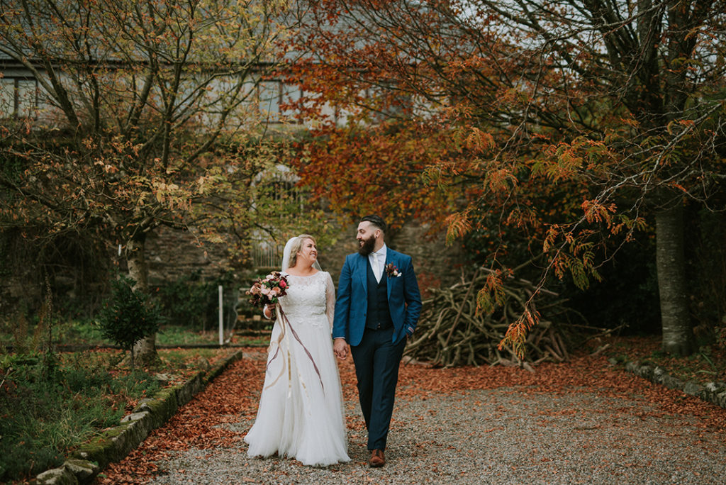 Horetown House wedding, autumnal wedding flowers