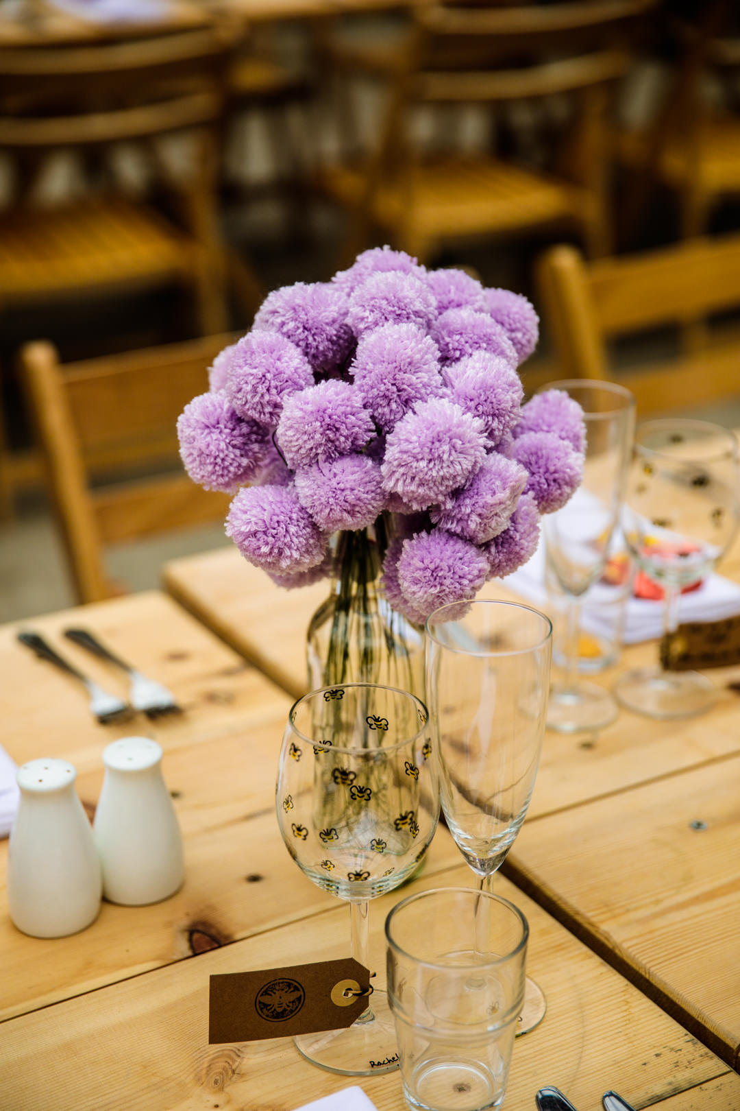 pom pom wedding decor