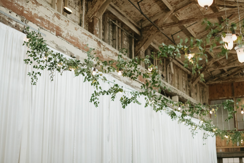 wedding greenery installation, 