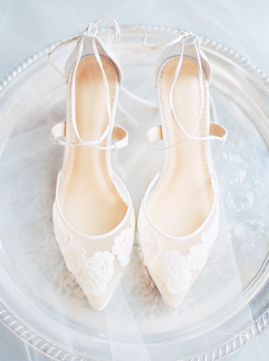  Amelia lace wedding heels by Bella Belle | One Fab Day