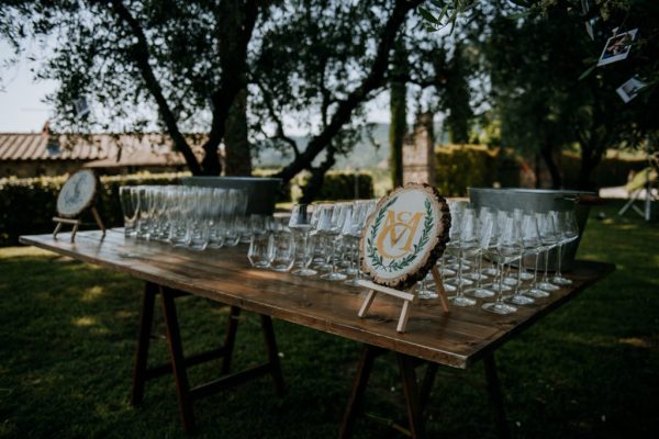 wedding prosecco station