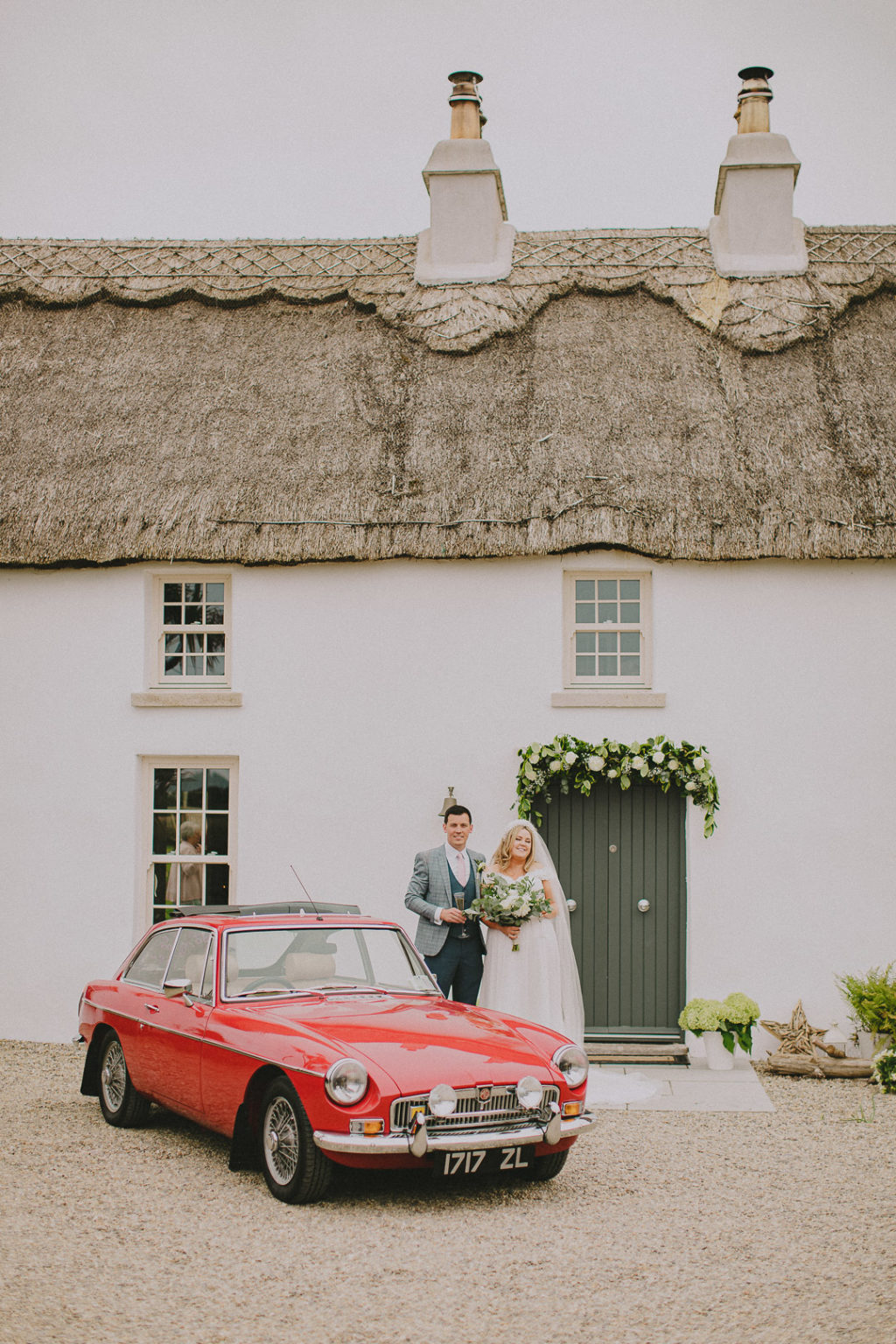 vintage wedding car