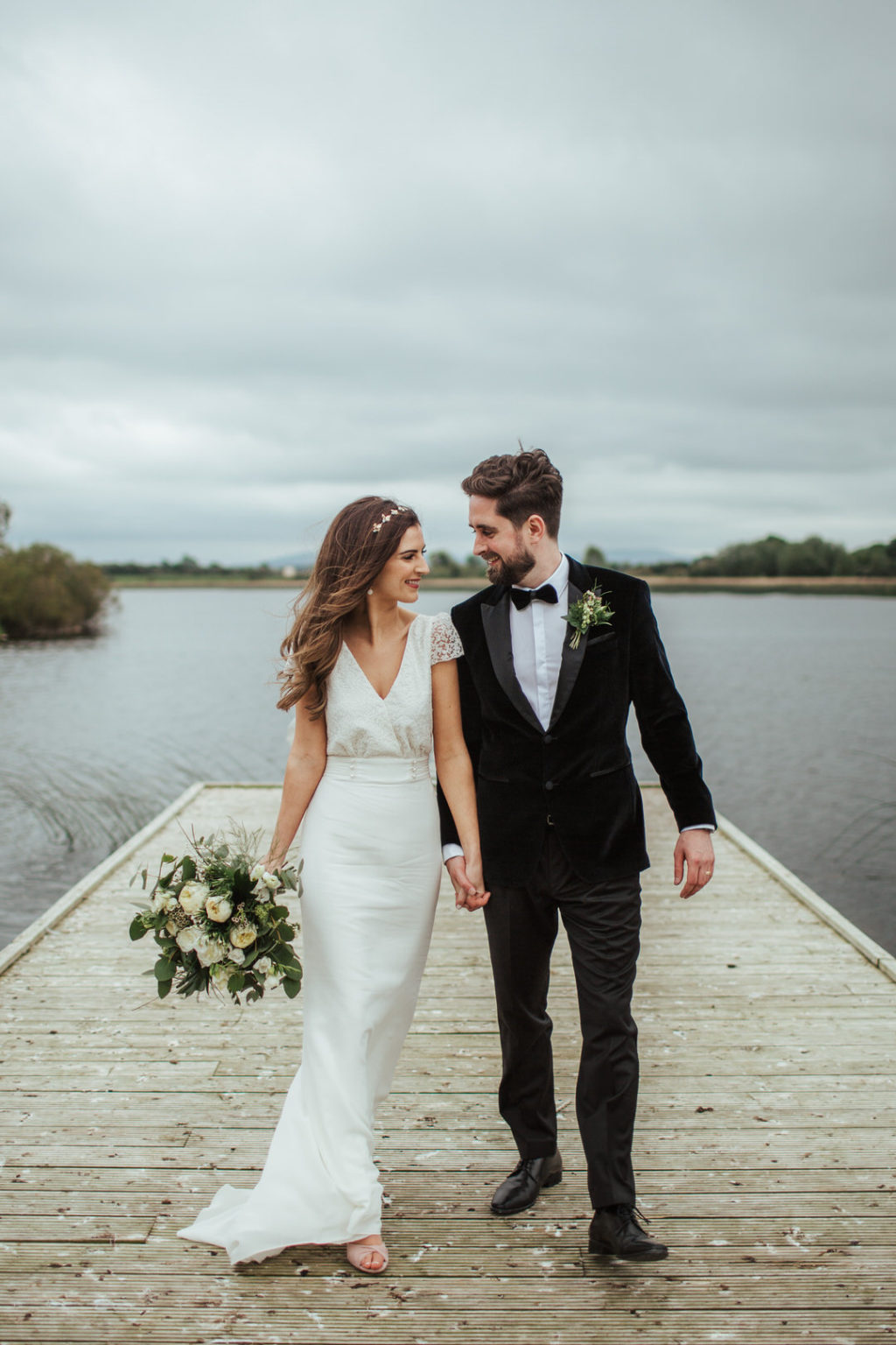 Ashley Park House wedding, Laure De Sagazan wedding dress, wedding headpiece