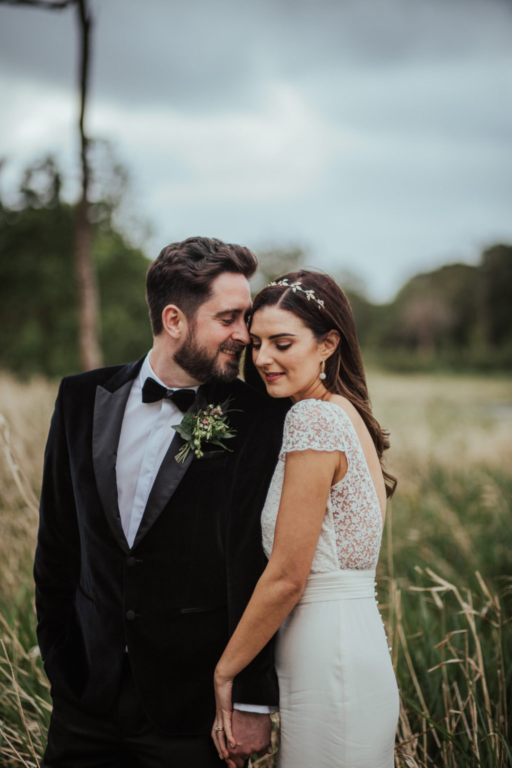 Ashley Park House wedding, Laure De Sagazan wedding dress, wedding headpiece