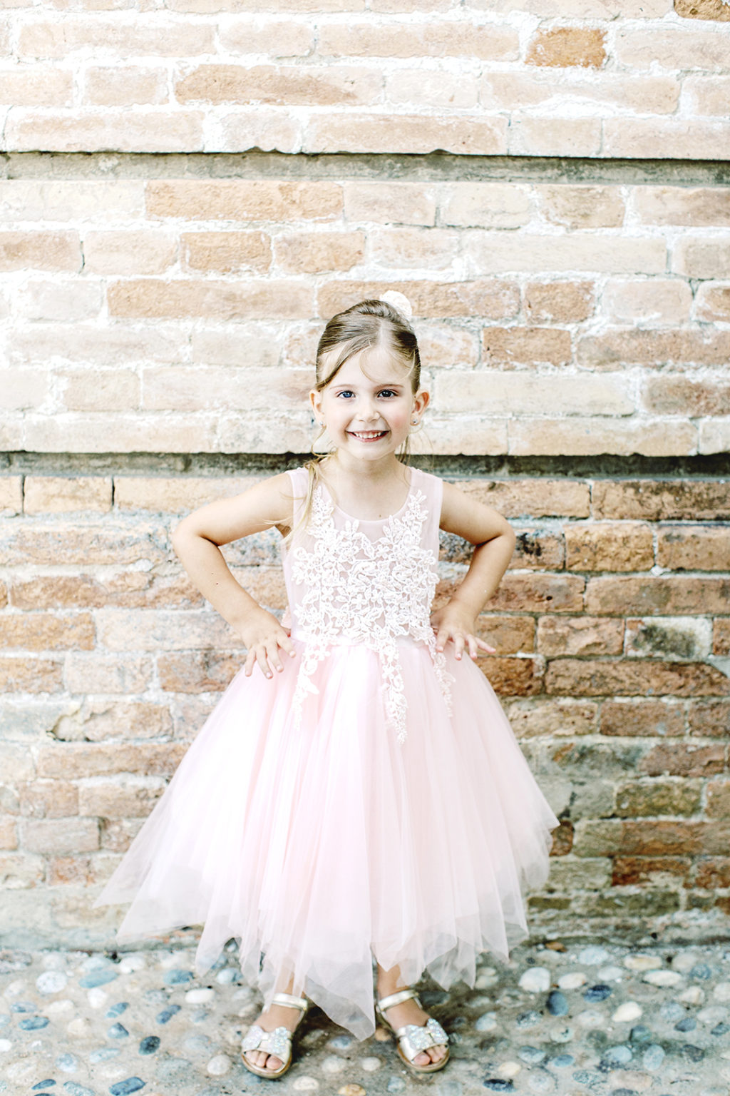 blush pink flower girl dresses