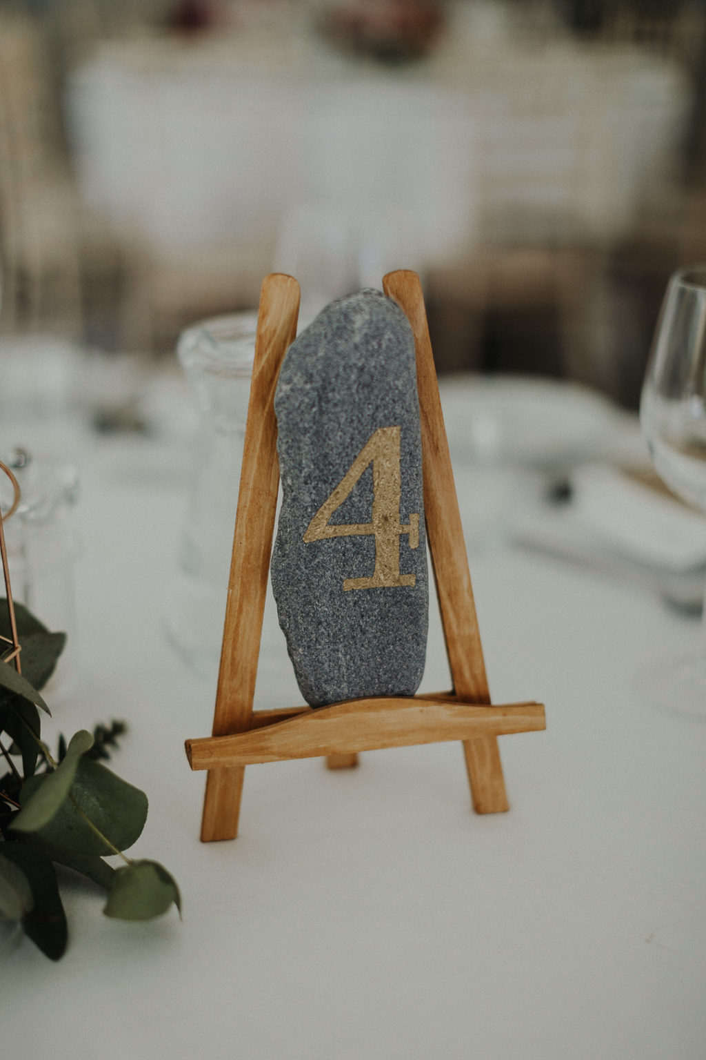 stone wedding decor, pebble wedding decor