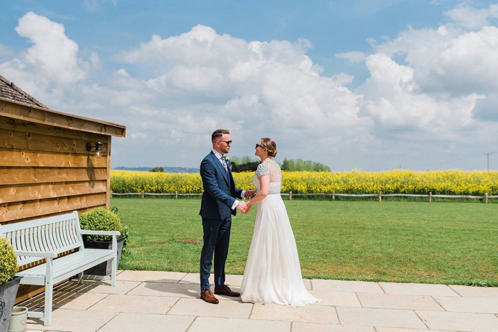 Lapstone Barn wedding, Jenny Packham wedding dress