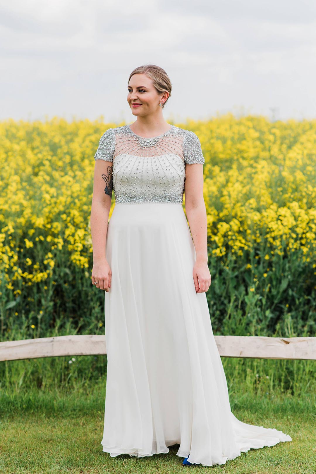 Lapstone Barn wedding, Jenny Packham wedding dress