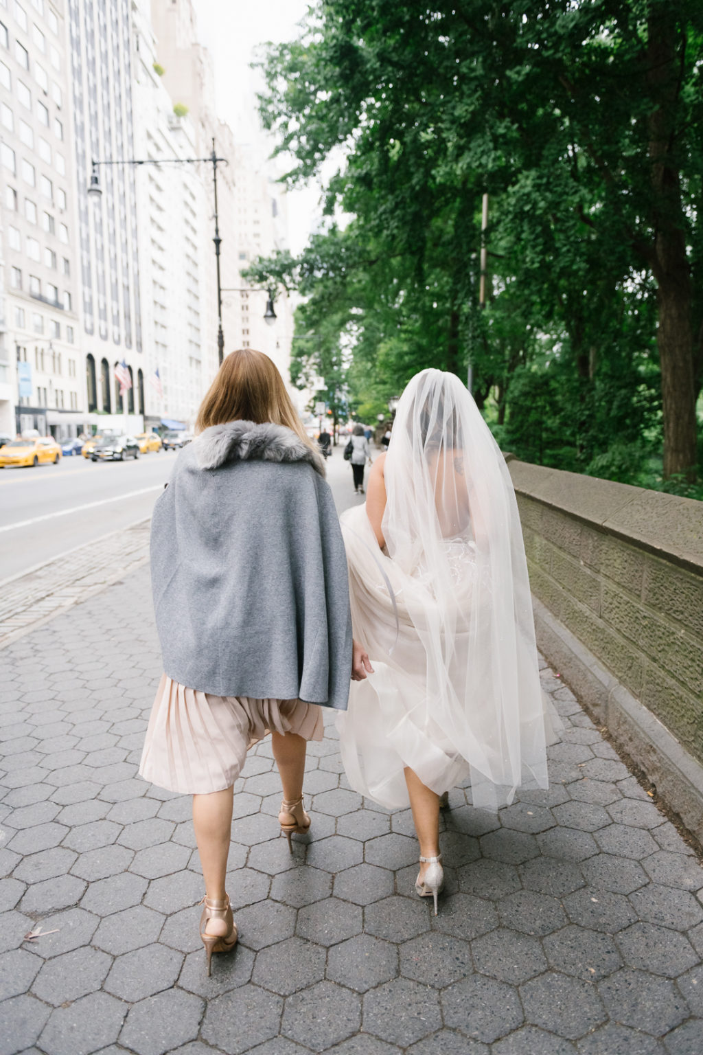 New York City elopement, central park wedding, cop cot wedding ceremony, Berta wedding dress, NYC wedding portraits